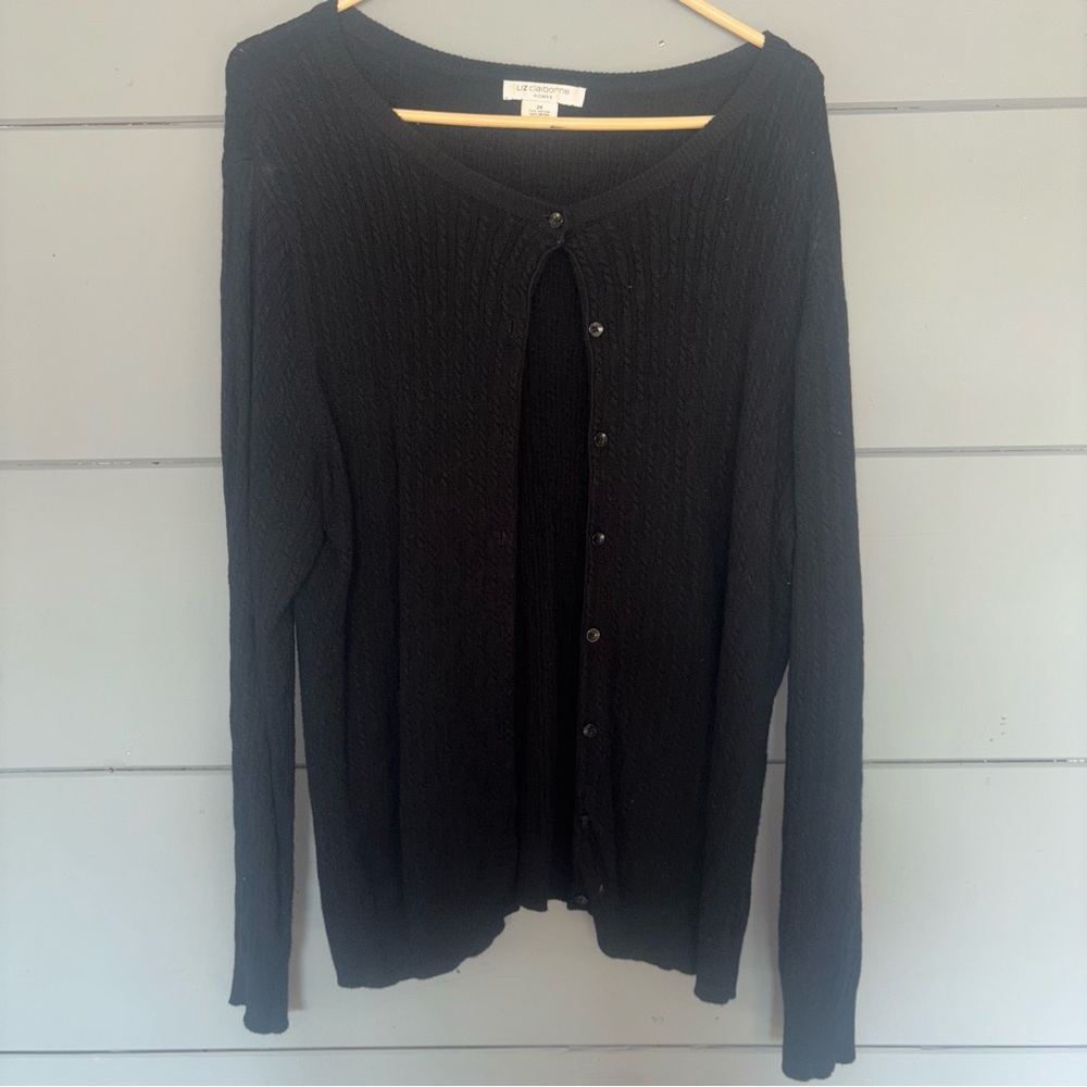 Black Button-Up Cardigan